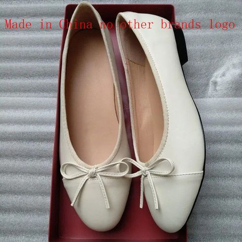 Ballerines Classiques En Cuir Pour Femmes,Chaussures Plates,Tweed Grill,N?Ud D'pissure,Rond,Mode Basique,Deux Documents,2024 - 39