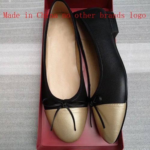 Ballerines Classiques En Cuir Pour Femmes,Chaussures Plates,Tweed Grill,N?Ud D'pissure,Rond,Mode Basique,Deux Documents,2024 - 40
