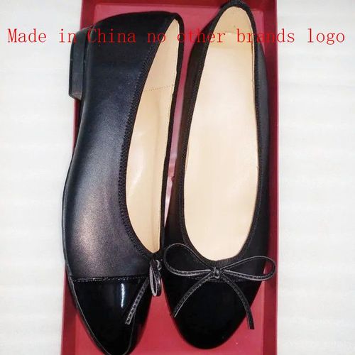 Ballerines Classiques En Cuir Pour Femmes,Chaussures Plates,Tweed Grill,N?Ud D'pissure,Rond,Mode Basique,Deux Documents,2024 - 42