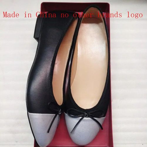Ballerines Classiques En Cuir Pour Femmes,Chaussures Plates,Tweed Grill,N?Ud D'pissure,Rond,Mode Basique,Deux Documents,2024 - 39