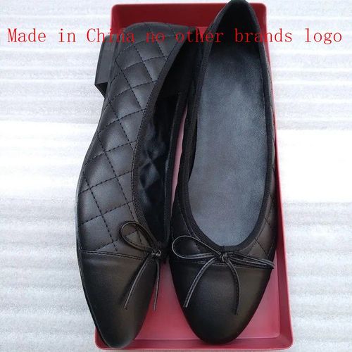 Ballerines Classiques En Cuir Pour Femmes,Chaussures Plates,Tweed Grill,N?Ud D'pissure,Rond,Mode Basique,Deux Documents,2024 - 42