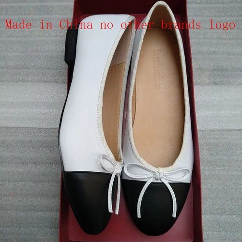 Ballerines Classiques En Cuir Pour Femmes,Chaussures Plates,Tweed Grill,N?Ud D'pissure,Rond,Mode Basique,Deux Documents,2024 - 39