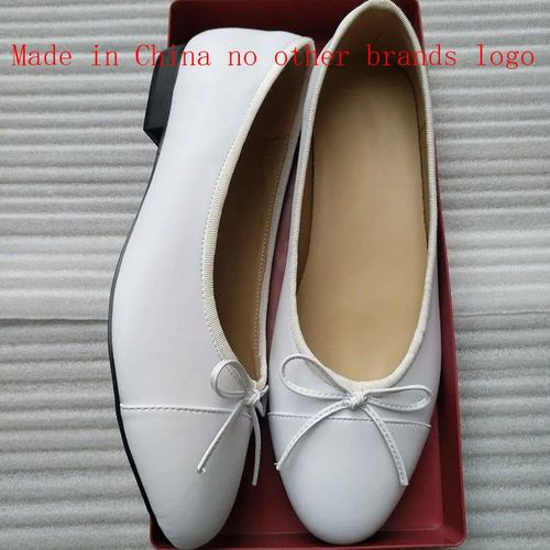 Ballerines Classiques En Cuir Pour Femmes,Chaussures Plates,Tweed Grill,N?Ud D'pissure,Rond,Mode Basique,Deux Documents,2024 - 39