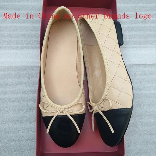Ballerines Classiques En Cuir Pour Femmes,Chaussures Plates,Tweed Grill,N?Ud D'pissure,Rond,Mode Basique,Deux Documents,2024 - 39