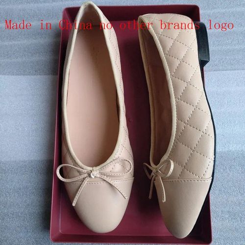 Ballerines Classiques En Cuir Pour Femmes,Chaussures Plates,Tweed Grill,N?Ud D'pissure,Rond,Mode Basique,Deux Documents,2024 - 35