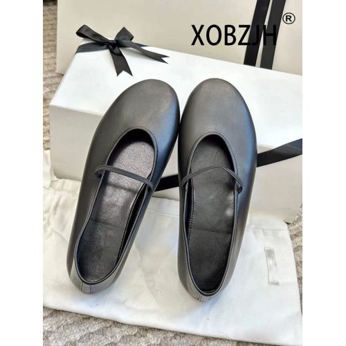 Ballerines En Cuir De Luxe Pour Femmes,Chaussures De Designer,Ballerines Mary Janes Noires,Confortables,Haute Qualit,2023 - 41