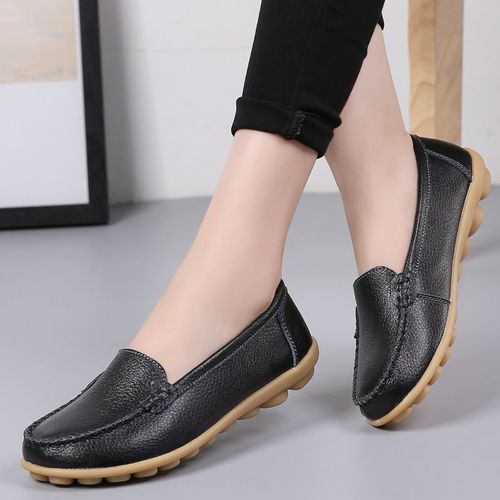 Ballerines En Cuir Dcoupes Pour Femmes,Mocassins Respirants,Chaussures Bateau,Ballerines Dcontractes,2024 - 43