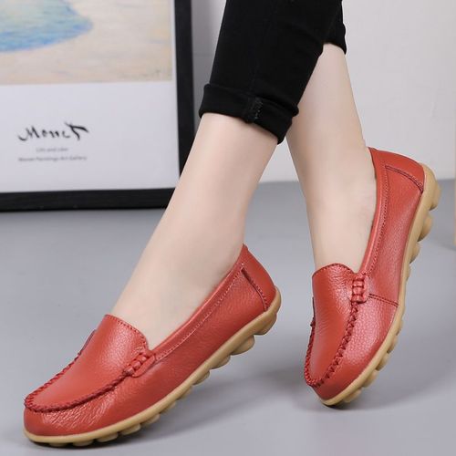 Ballerines En Cuir Dcoupes Pour Femmes,Mocassins Respirants,Chaussures Bateau,Ballerines Dcontractes,2024 - 37