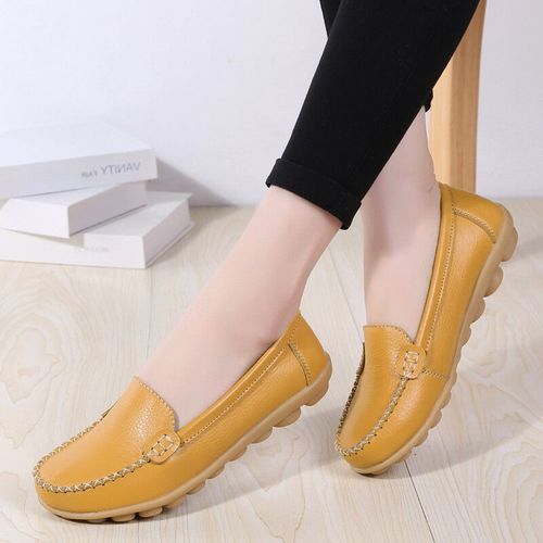 Ballerines En Cuir Dcoupes Pour Femmes,Mocassins Respirants,Chaussures Bateau,Ballerines Dcontractes,2024 - 42