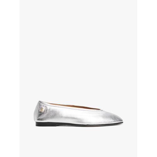 Ballerines En Cuir Mtallis Soft Metal Lthr Ballerina No Bow/Silver - 42