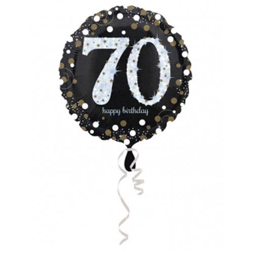 Ballon Aluminium Happy Birthday Scintillant 70 - 45 Cm Taille Unique