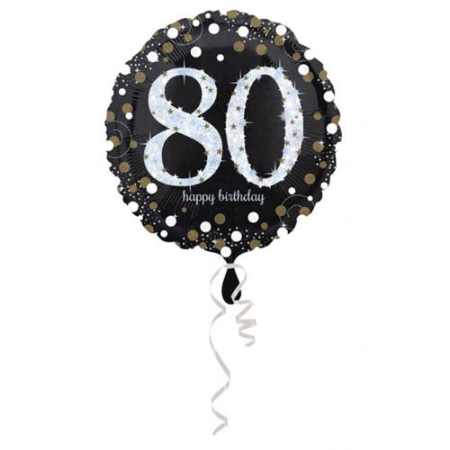 Ballon Aluminium Happy Birthday Scintillant 80 - 45 Cm Taille Unique