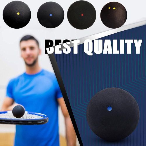 Ballon De Squash Professionnel De 37mm, Jaune Et Bleu,  Faible Vitesse, Tube En Caoutchouc, quipement D'aide  L'entranement, 1 Pice