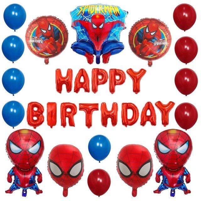 Ballons En Feuille Spiderman 1 Lot Ballon De Super Heros Spiderman Captain America Iron Man Pour Enfants Jouets De Decoration De Fete D Anniversaire Balle Ronde Clair Rakuten