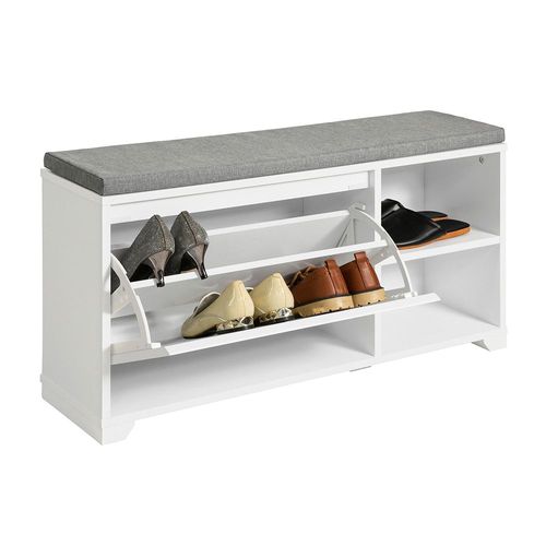 Banc  Chaussures Meuble  Chaussures Meuble DEntre Avec Coussin, 2 Compartiments, Fsr119-W