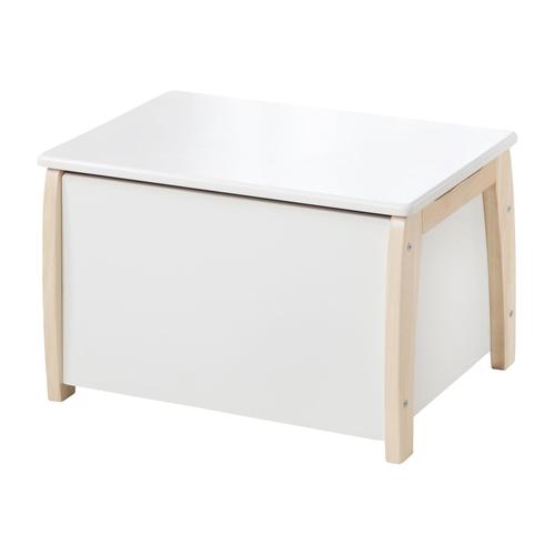 Banc Coffre  Jouets Pour Enfant En Bois - Roba - Fermeture Douce - Blanc / Aspect Bois