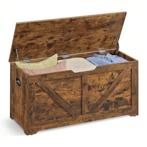 Banc D'entre, Pouf, Banquette, Avec Charnires De Scurit, Style Grange, 100 X 40 X 46 Cm