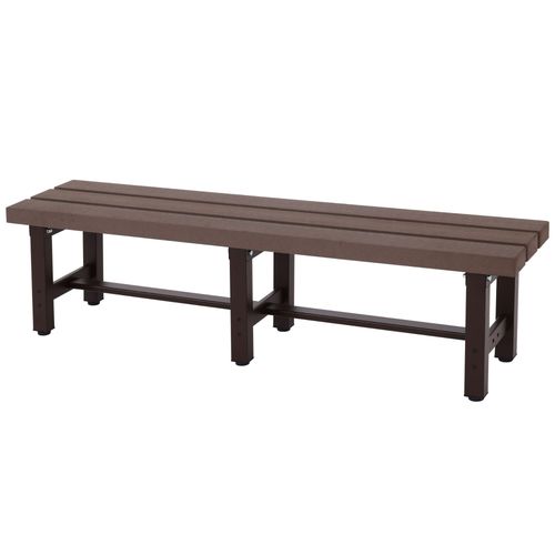 Banc De Jardin Alu Hwc-K60, Banc Banc De Parc Banc De Balcon, Rsistant Aux Intempries Wpc 150cm, Brun