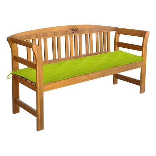 Banc De Jardin Meuble De Patio D'extrieur Terrasse Avec Coussin 157 Cm Bois D'acacia Massif Helloshop26 02_0011433