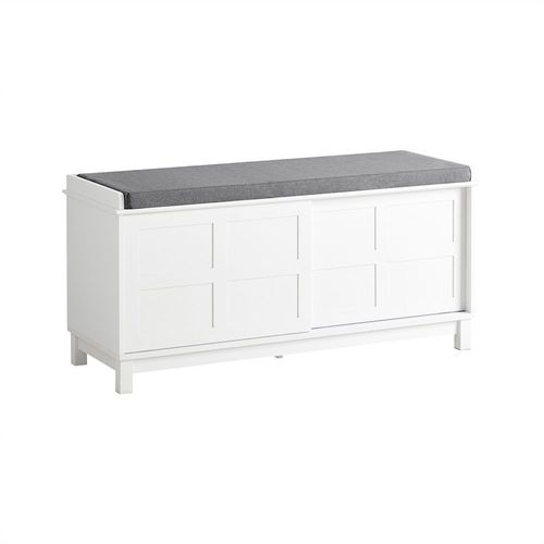 Banc De Rangement Avec Coussin Rembourr Meuble Bas Entre Commode  Chaussure Banquette, Fsr86-W