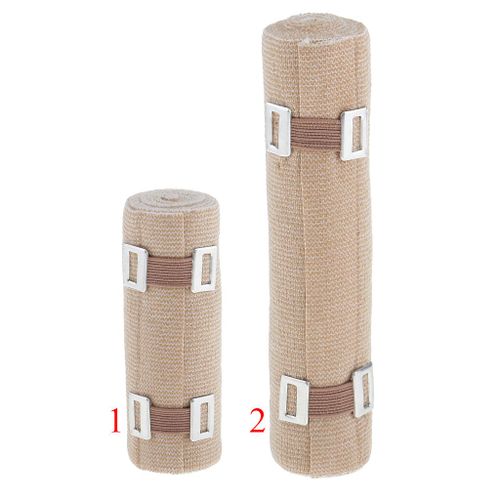 Bandage lastique En Coton 4 / 6 Pouces Avec 2 Clips, Bande De Compression Mdicale Pour Une Large Gamme De Parties Du Corps Et De Blessures