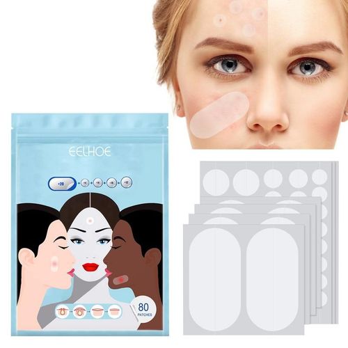 Bandages Hydrocollodes, 5 Tailles, 80 Pices/Ensemble, Pour Enlever Les Boutons De Peau D'acn, Les ruptions De Zit, Patchs Dissolvant, Soins Du Visage, Du Menton Et Du Corps