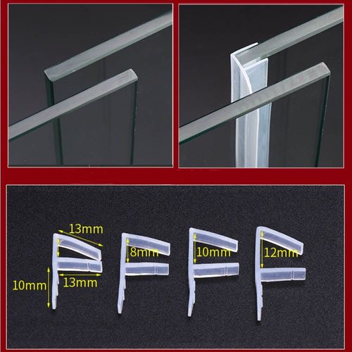 Bande D'tanchit En Caoutchouc Pour Verre, 2 Mtres, Largeur F/H/U, Pour Porte Et Fentre De Salle De Douche, 6/8/10/12mm