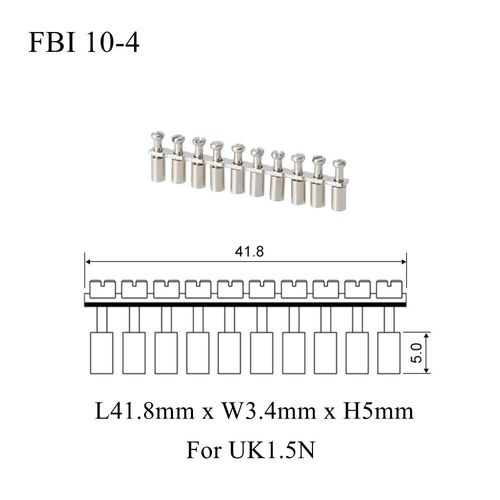 Bande De Connexion  Pont Parallle Central Fbi 10-10,Circuit Britannique Fixe,Rail Din,Vis,Bornier,Accessoire Fbi10-10 - Type [Fbi 10]-4
