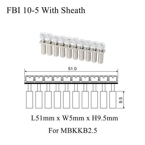 Bande De Connexion  Pont Parallle Central Fbi 10-10,Circuit Britannique Fixe,Rail Din,Vis,Bornier,Accessoire Fbi10-10 - Type [Fbi 10]-5with Sheath
