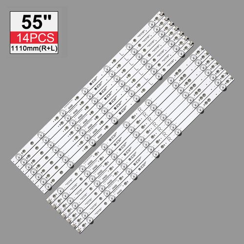 Bande de rtro-clairage LED, 14 lampes, pour Philips TV 55 