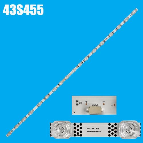 Bande de Rtro-clairage LED pour 43S11 18*1-A15 43HR330M18A0 V4 TCL F43A-ZS 43S453 43S455 43S45 43S451 1/5/15 Analyste 1 pcs For 1 TV CHINA