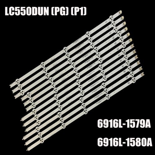 Bande de rtroclairage LED 55PFH6309 55PFH5609 55PFK6309/12 55PFT6309 6916L-1447A 1448A 1449A 1450A, ensemble de 12 pices 
