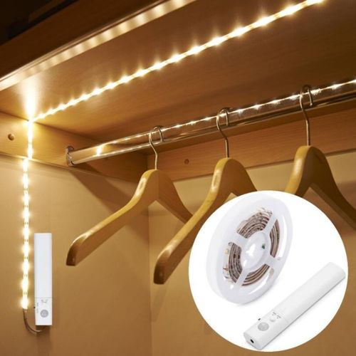 Bande Led Avec Dtecteur De Mouvement, clairage D'armoire Rechargeable 1m, Dtecteur De Mouvement Led