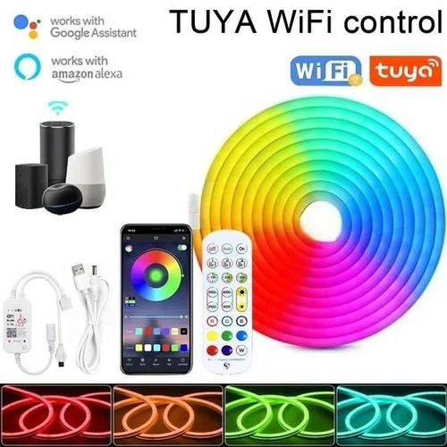 Bande Led Non Rgb Usb 5v, 2m, Avec Application Bluetooth Tuya Et Tlcommande Pour Panneau, clairage De Dcoration Non-2m Wifi Tuya
