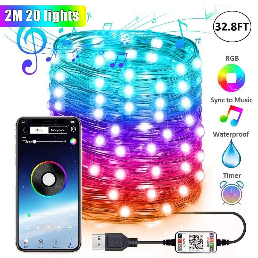 Bandeau LED multicolore étanche 20 mètres 220V Bluetooth +