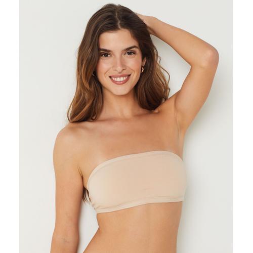 Bandeau Sans Armatures En Coton Biologique Extensible - Coton 360 - S - Beige - Femme - Etam