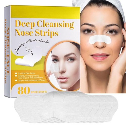 Bandes De Nettoyage En Profondeur Des Points Noirs Pour Femmes, Dissolvant De Pores, limination Des Points Noirs Pour La Zone Antarctique, Huile De Visage, 80 Pices