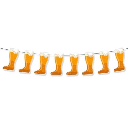 Bannire De Festival De La Bire De Munich,Fond De Fte D'anniversaire,Guirxit Dcorative De Banderoles Confrontes,Carnaval De L'oktoberfest - Type Boots Beercup Banner