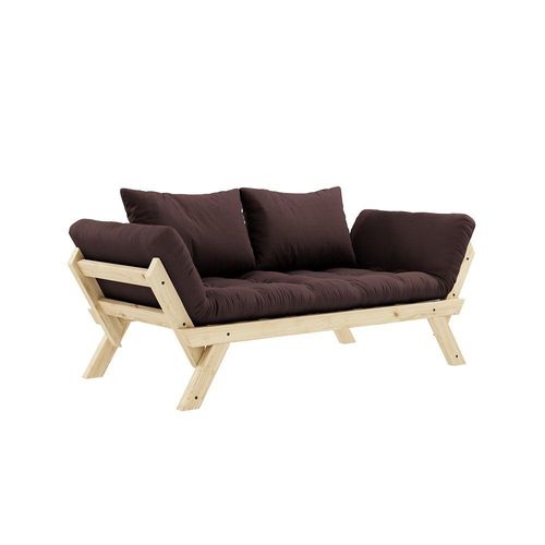 Banquette Mridienne Futon Bebop Pin Naturel Coloris Marron Couchage 75*200 Cm.