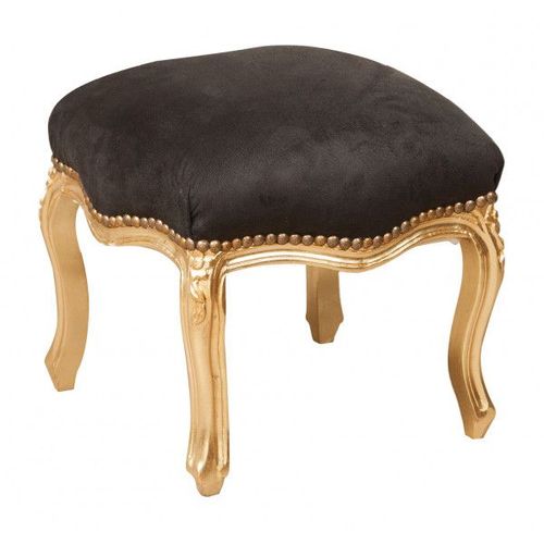 Banquette Repos-Pieds Louis Xvi De Style Franais, En Htre Massif, Sculpt Et Fini  La Main Avec Patine En Feuille D'or