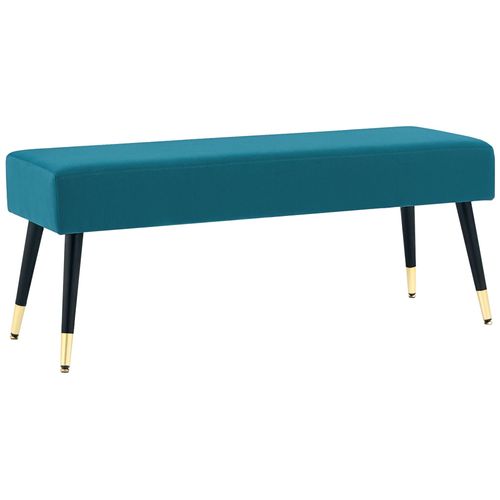 Banquette Style Art Dco Pitement Inclin Effil Mtal Noir Dor Velours Bleu Canard