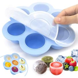 Baque a glacon, Silicone Congelation Puree Bebe, Bac à glaçon Silicone de  qualité Premium, Résistance Thermique extrême, Four et Micro-Onde, Moules  BPA Free Silicone Glace Cube Tray (Bleu)