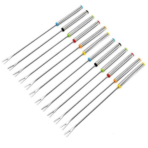 Barbecue Brochettes Fourchettes  Fondue En Acier Inoxydable Avec Poigne Rsistant  La Chaleur Argent [Populaire]