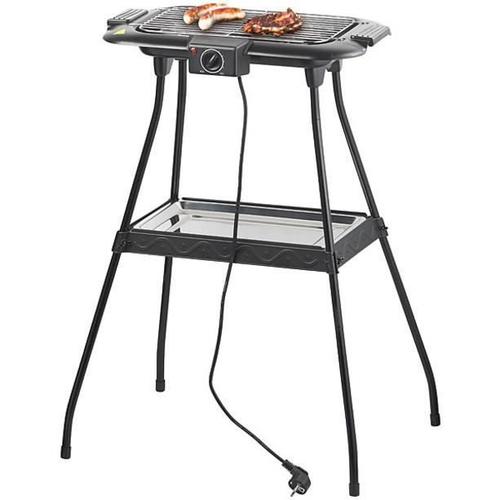 Barbecue et gril de table lectrique avec plateau amovible, 2000 W