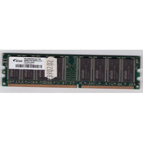 BAREETE MEMOIRE : ELIXIR M2U25664DS8HA0G-75B 256 Mo DDR-266 MHz