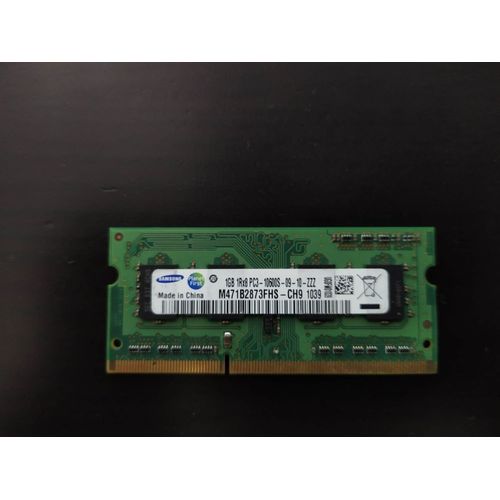 Barette mmoire RAM PC Portable SODIMM DDR3-1333 MHz Samsung 1GB PC3-10600S CL9 M471B2873FHS-CH9