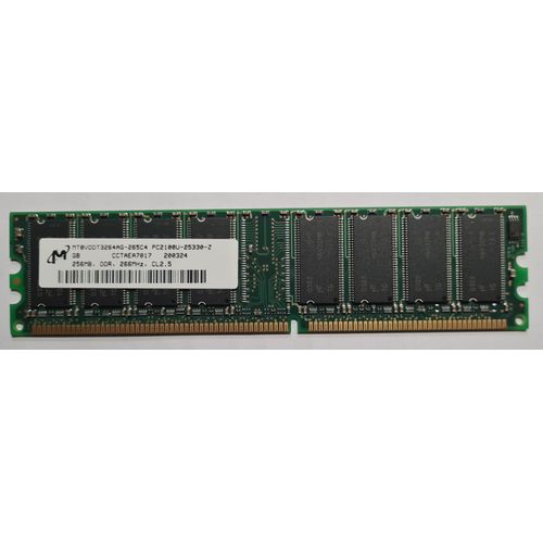Barette RAM Micron 256Mo DDR 266 MHz PC2100U CL2.5