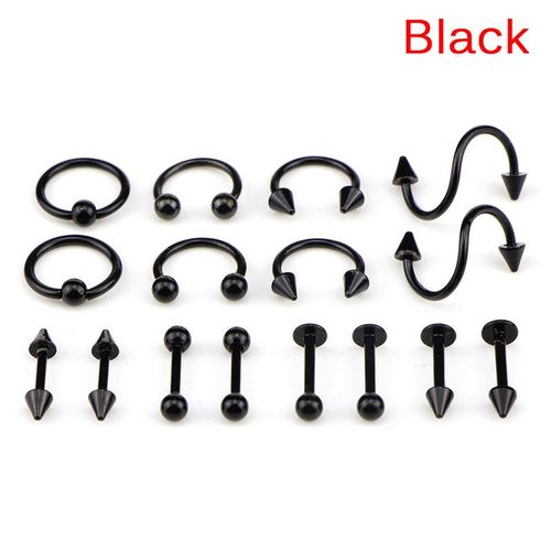Barre De Labret En Acier Inoxydable Pour Sourcil, Nombril, Ventre, Lvres, Langue, Nez, Anneau, Tragus, Oreille, Piercing, Tunnel, Bijoux Pour Le Corps, 8/16 Pices/Ensemble