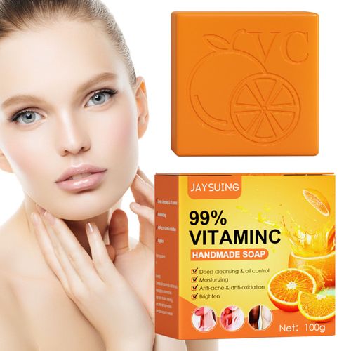 Barre De Savon Fait  La Main, Fait  La Main, Naturel, claircissant Avec Huile D'orange, Nettoyage En Profondeur, Hydratant Et claircissant Pour La Peau, 100g