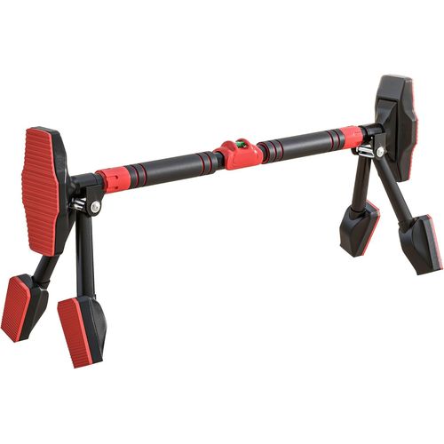 Barre De Traction , Tractions Rglables Avec Indicateur De Niveau, Pour Cadre De Porte, Avec Support Triangulaire, Charge Imale 225kg, Noir, 79-98 X 7.5 X 15 Cm